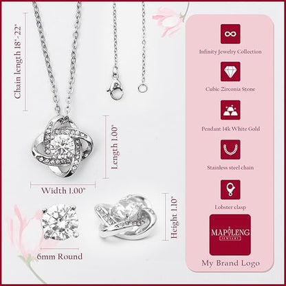 Daughter Love Knot Necklace From Dad With Heartfelt Message